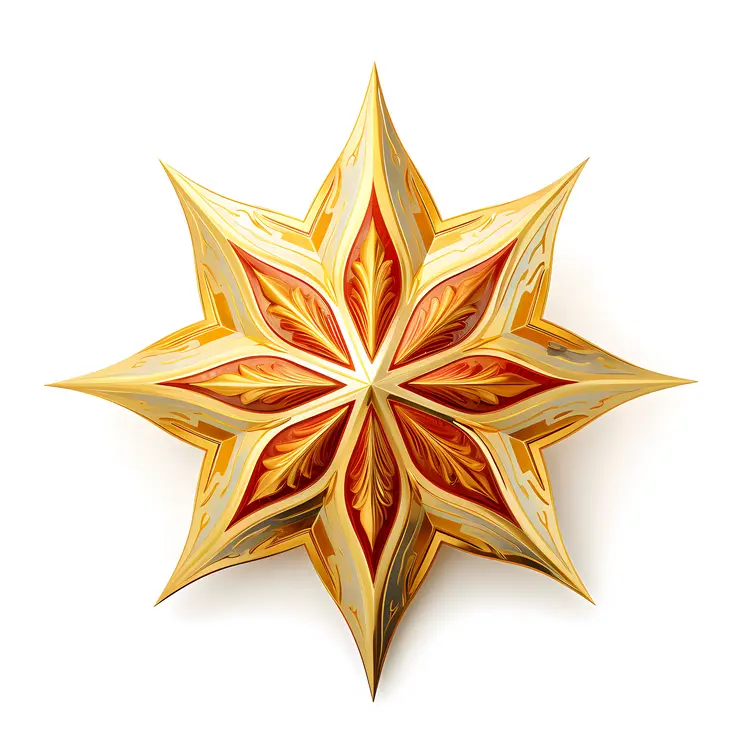 Red and Gold Star Ornament