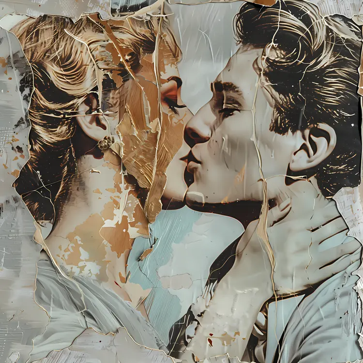 Vintage Kissing Couple