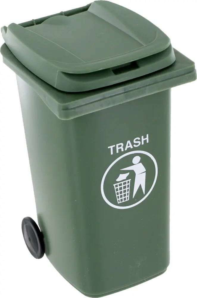 Green Trash Bin for Waste Disposal