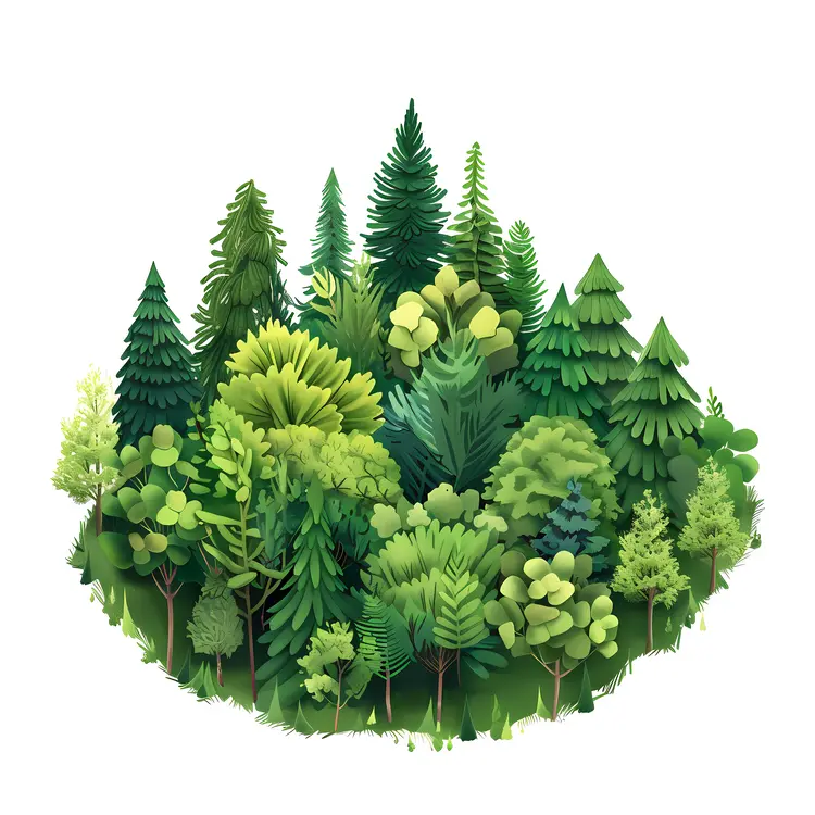 Dense Green Forest
