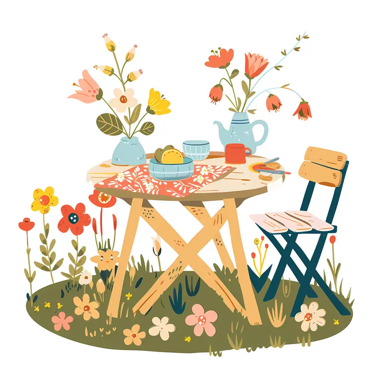 Rustic Wooden Garden Table for Outdoor Relaxation