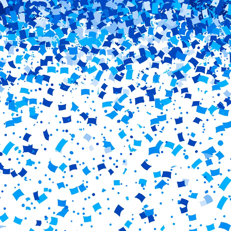Scattered Blue Confetti