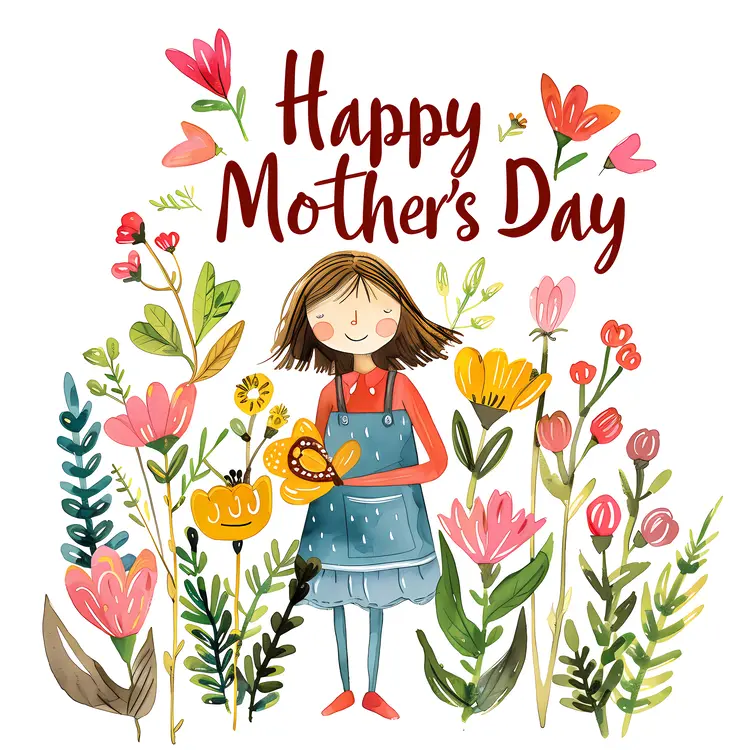 Happy Mother's Day with Floral Design