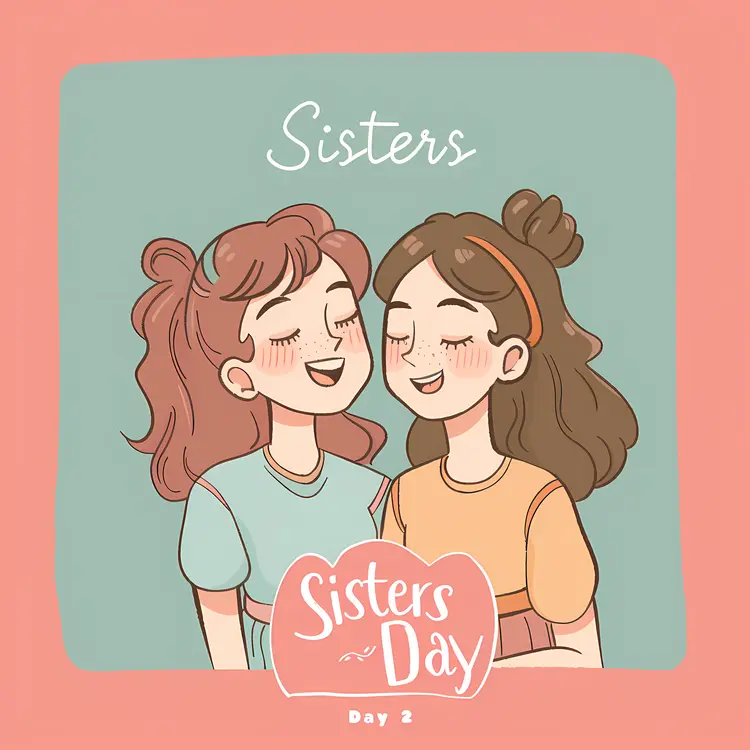 Smiling Sisters Celebrating Sisters Day