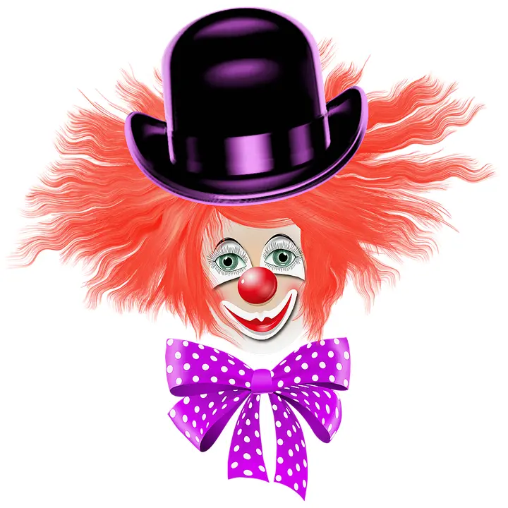 Cartoon Clown with Bow Tie