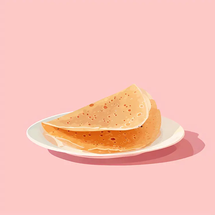 Crepes on a White Plate