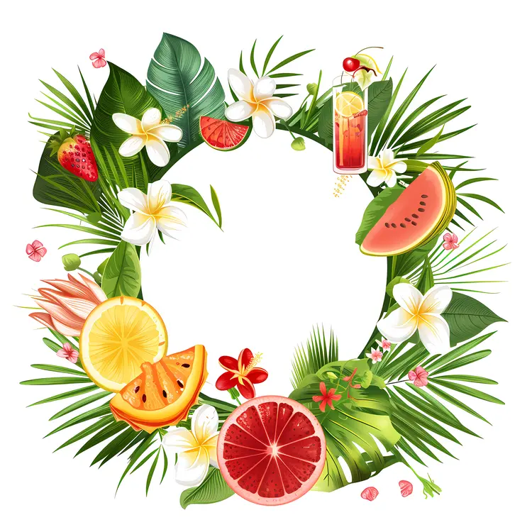 Tropical Fruit Wreath for Summer Decor