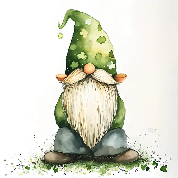 Gnome with Clover Hat