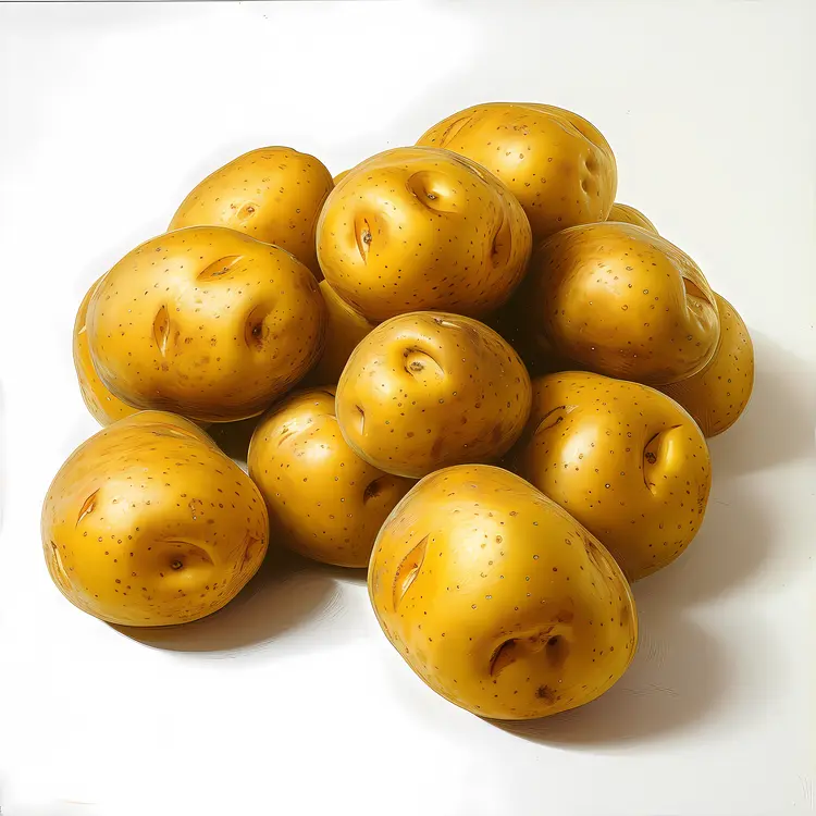 Pile of Yellow Potatoes