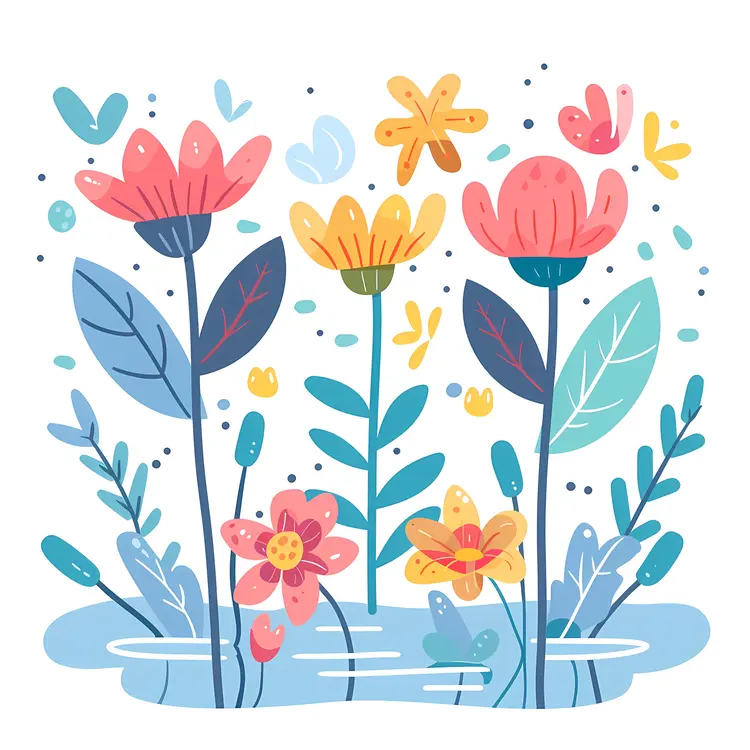 Colorful Flowers in Garden