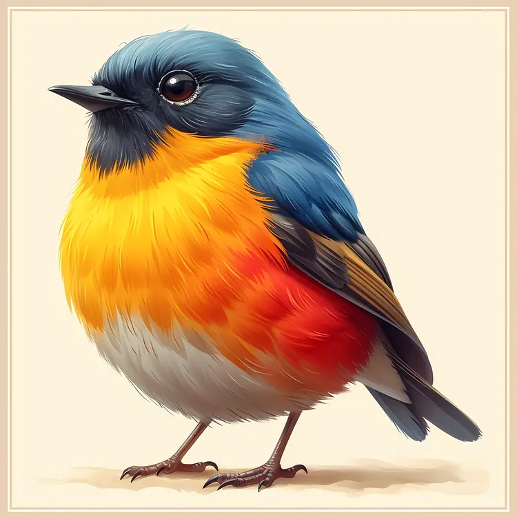 Colorful Bird with Vibrant Feathers