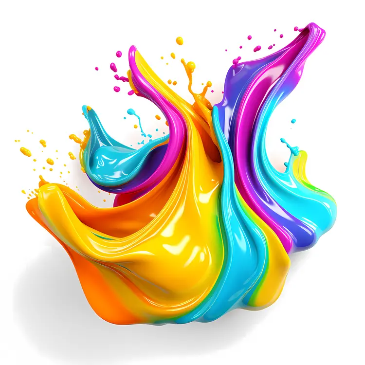 Vibrant Colorful Paint Splash