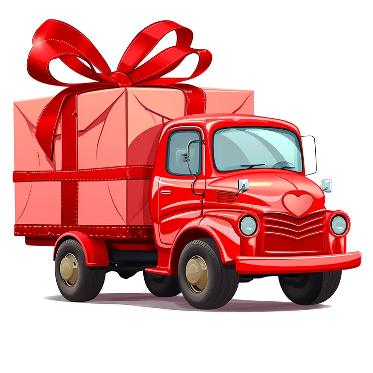 Red Gift Truck of Love