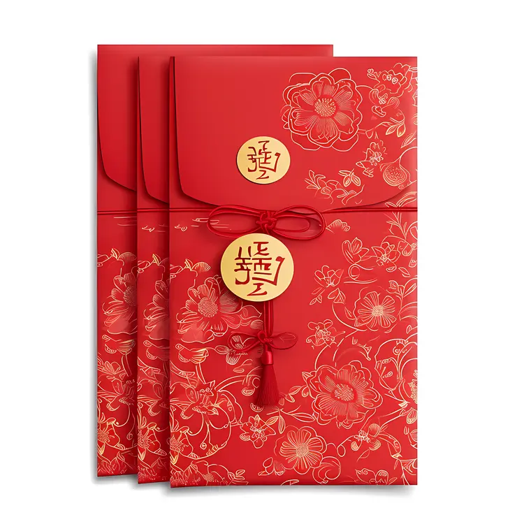 Elegant Red Envelopes with Gold Decorations