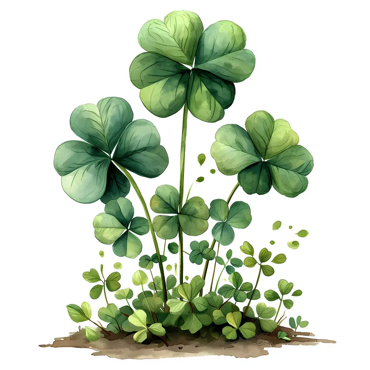 Green Clovers in Nature
