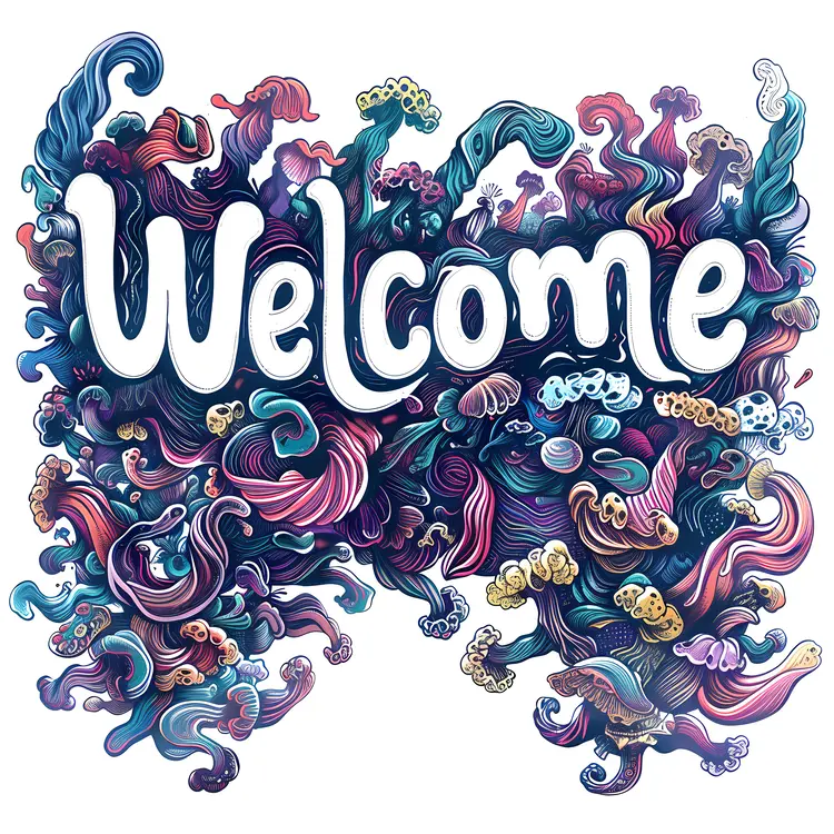 Colorful Welcome Sign