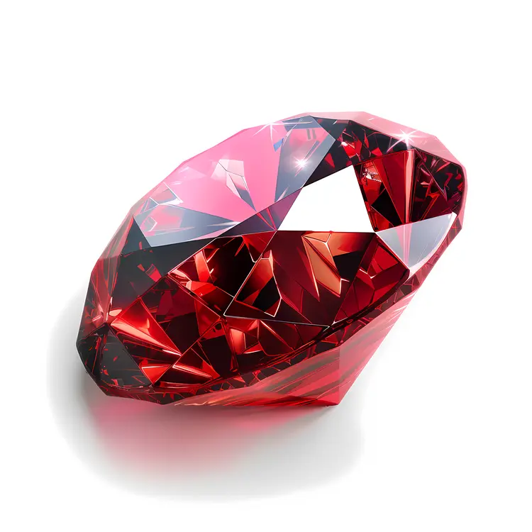 Shiny Red Gemstone