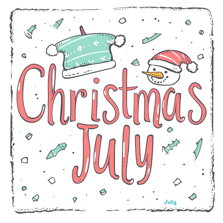Christmas in July with Snowman and Hat