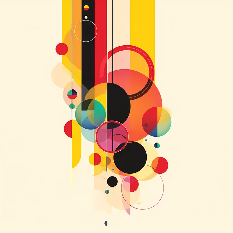 Abstract Colorful Circles Design