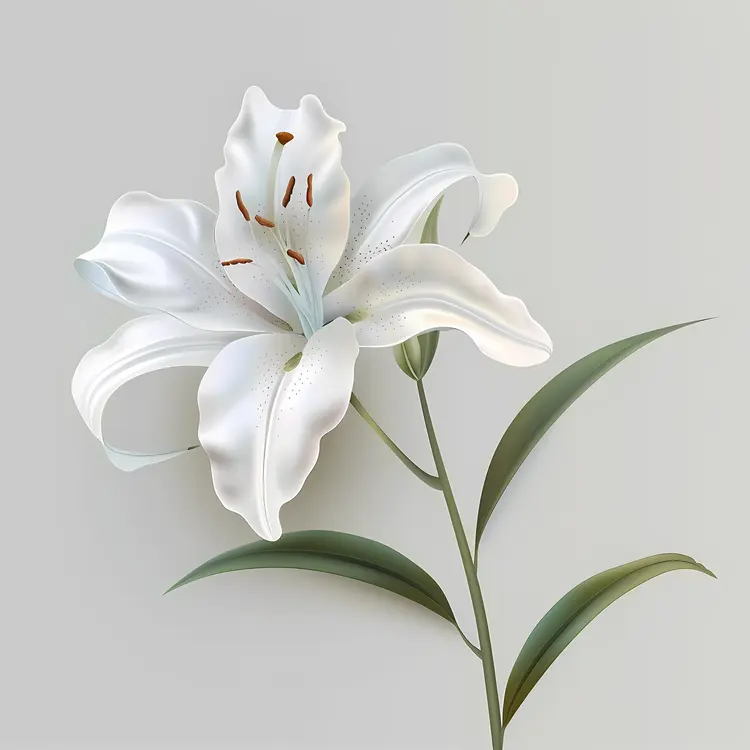 Graceful White Lily