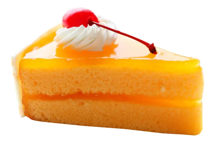 Delicious Cake Slice with Cherry