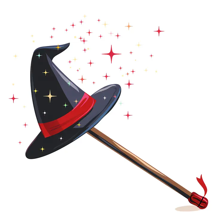 Witch Hat and Magic Wand