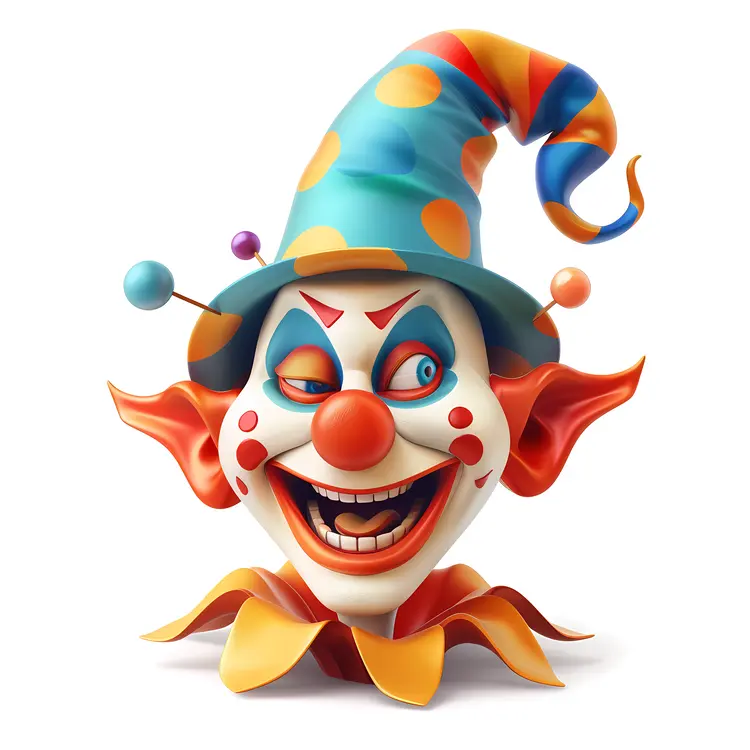 Playful Winking Clown