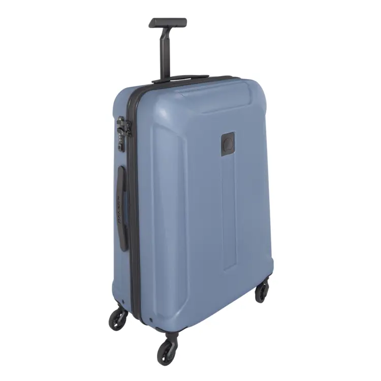 Blue Suitcase with Wheels for Travel