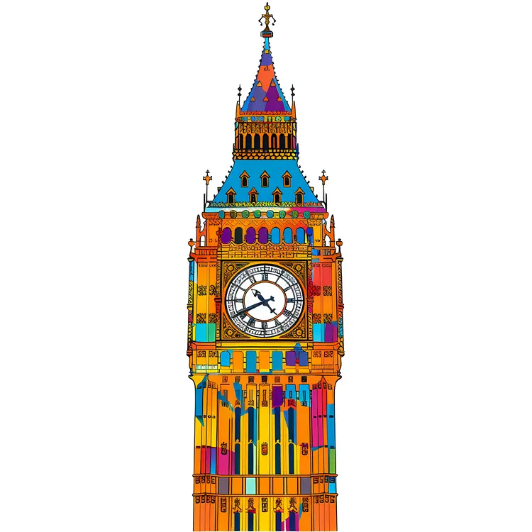 Colorful Illustration of Big Ben
