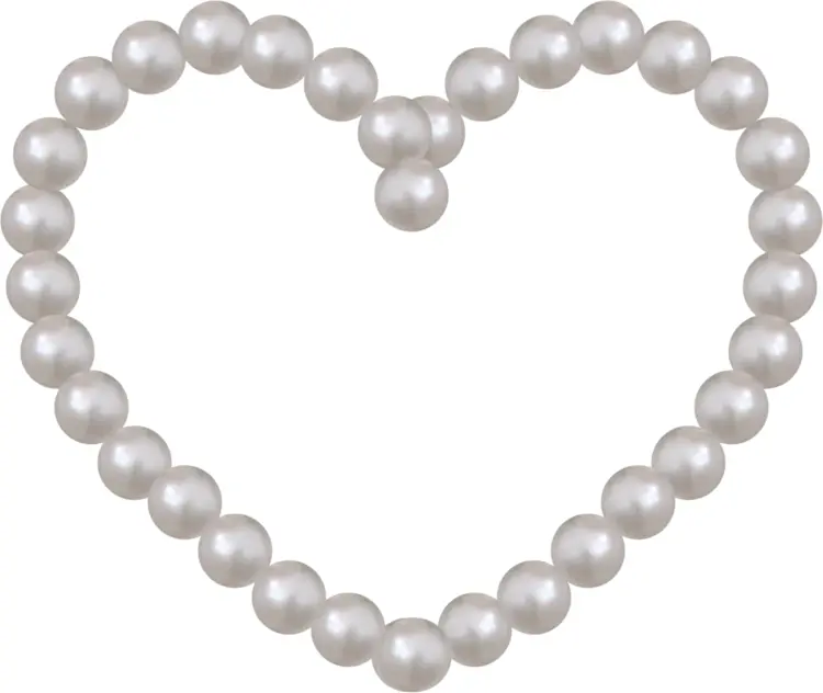 Heart-Shaped Pearl Necklace
