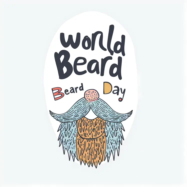 Bearded Man Illustration for World Beard Day