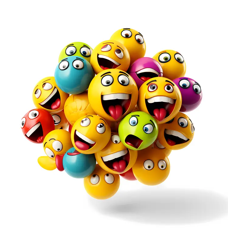 Cluster of Happy Emojis