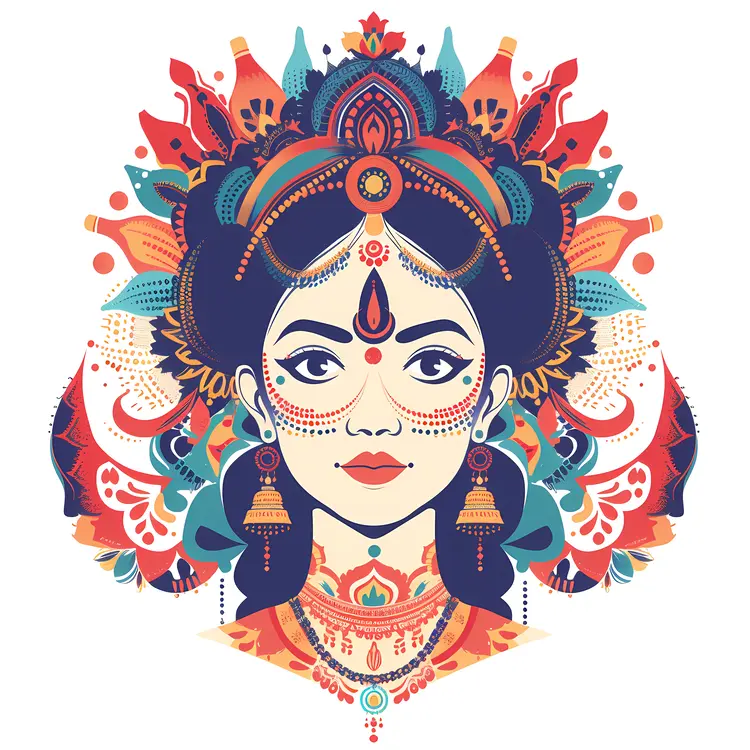 Traditional Woman Character with Jewelry