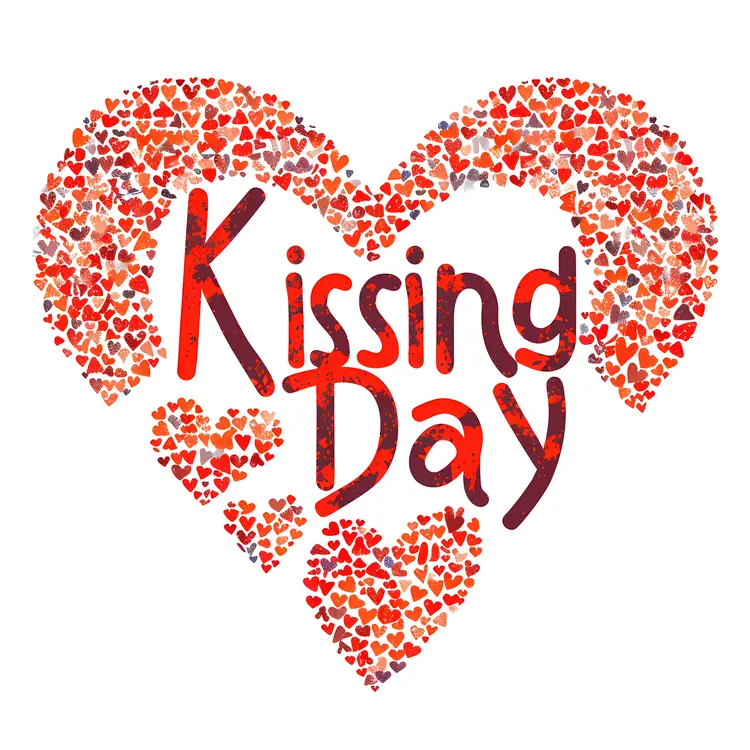 Kissing Day Celebration with Heart