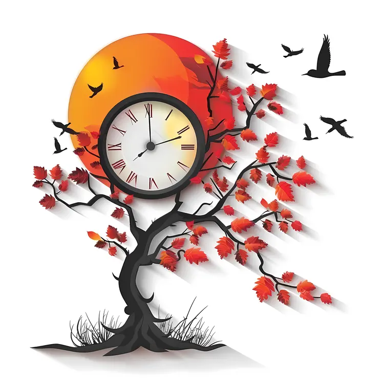 Clock Tree at Sunset