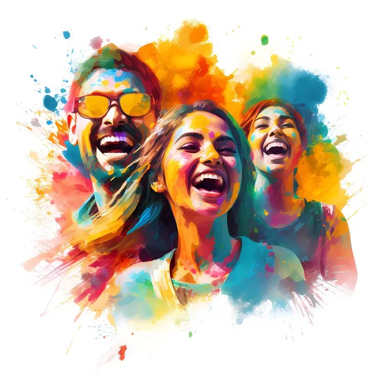 Colorful Group of Friends