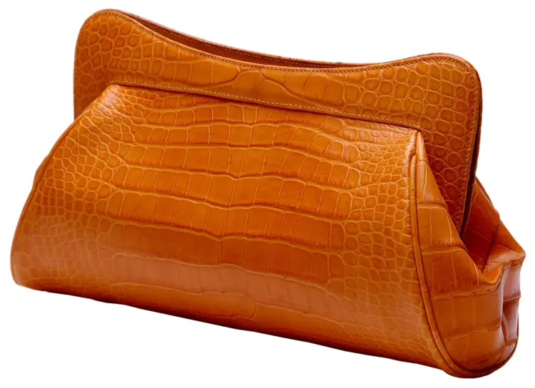 Stylish Orange Leather Handbag