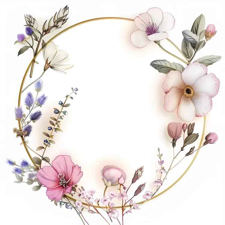 Delicate Floral Wreath