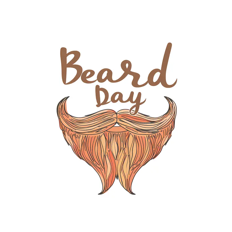 Orange Mustache for Beard Day