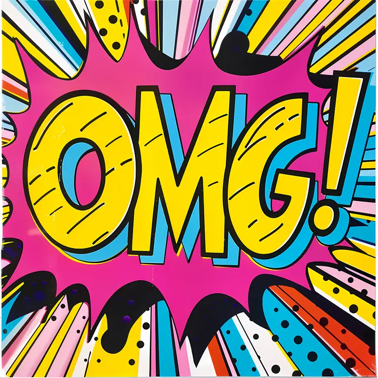 Colorful OMG Comic Text