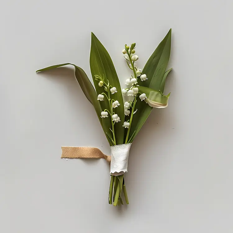 Lily of the Valley Bouquet with Ribbon