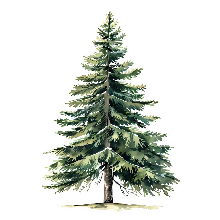 Green Pine Tree Illustration