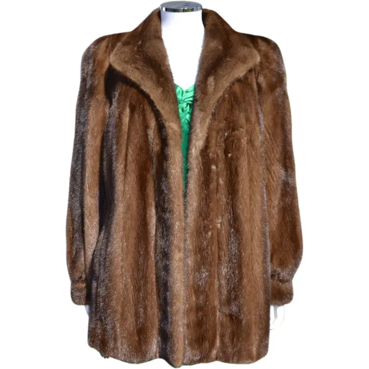 Elegant Brown Fur Coat