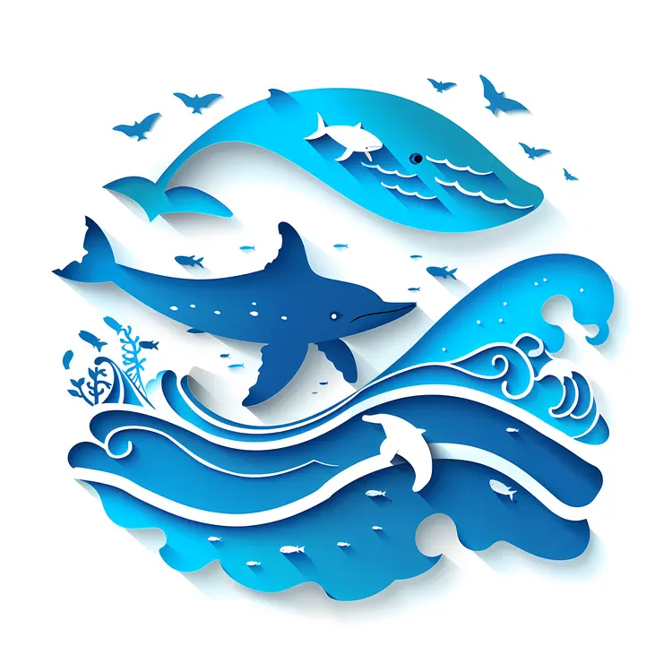 Blue Ocean Life Illustration
