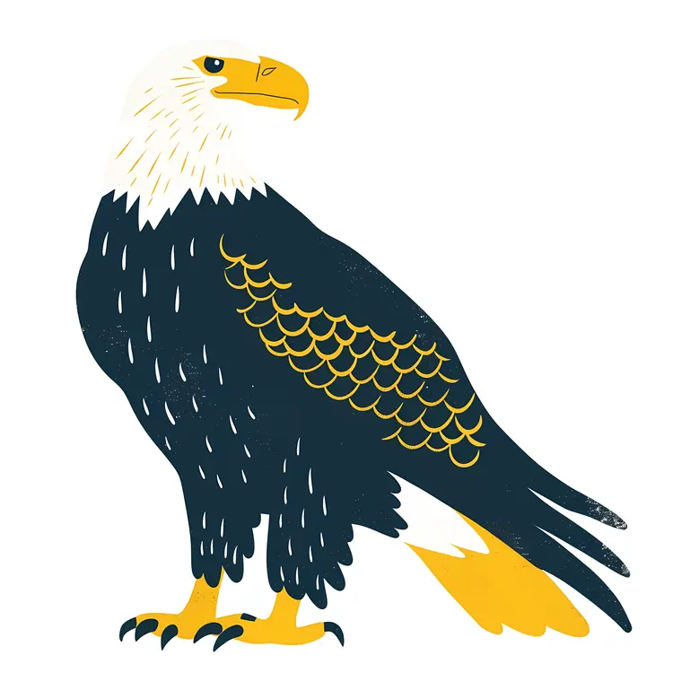 Elegant Bald Eagle Illustration