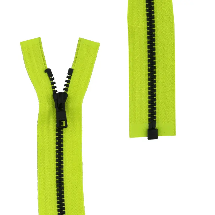 Yellow Zipper with Black Teeth