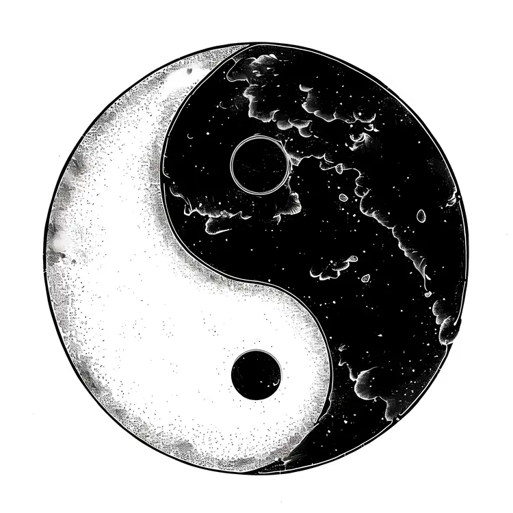 Cosmic Yin Yang Symbol
