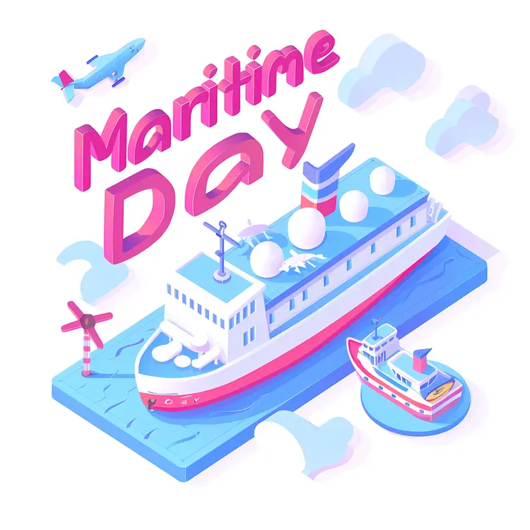 Colorful Maritime Day Poster