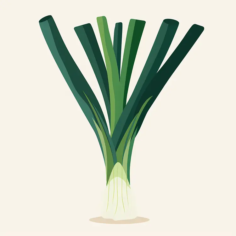 Simple Green Onion Illustration
