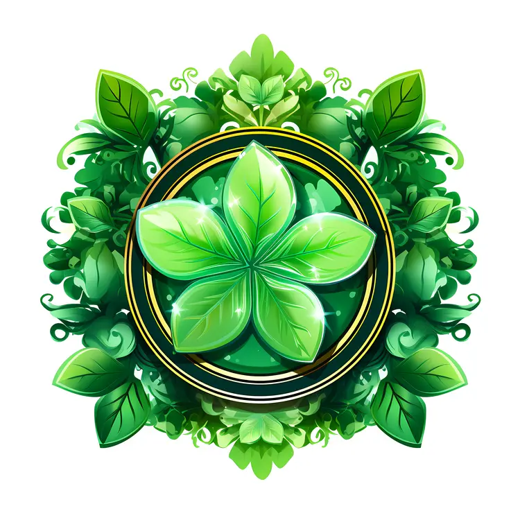 Green Clover Emblem for St. Patrick's Day